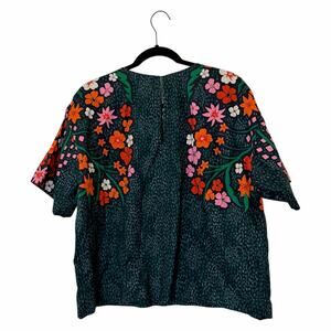 Tucker Eden Tee in Lightweight Cotton in Emerald Baroque Floral